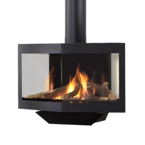 Wanders Black Stealth Wall Gas Stove
