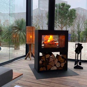 MOIA wood burning fireplace