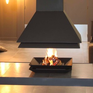 MONTGO wood-burning fireplace without table