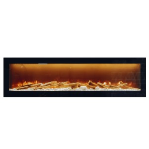 2D Electric Fireplace wood natural with heater